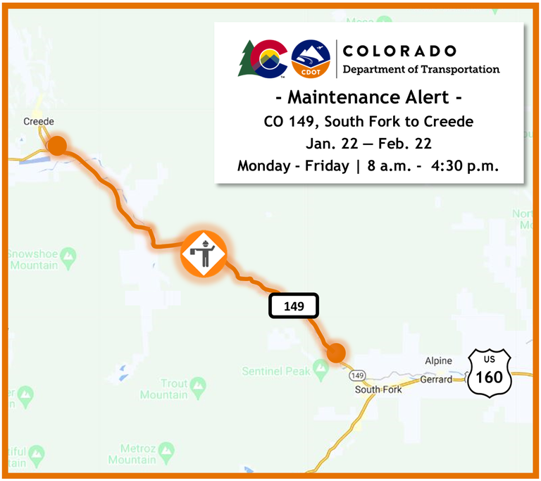 CO 149 Chip Seal Map