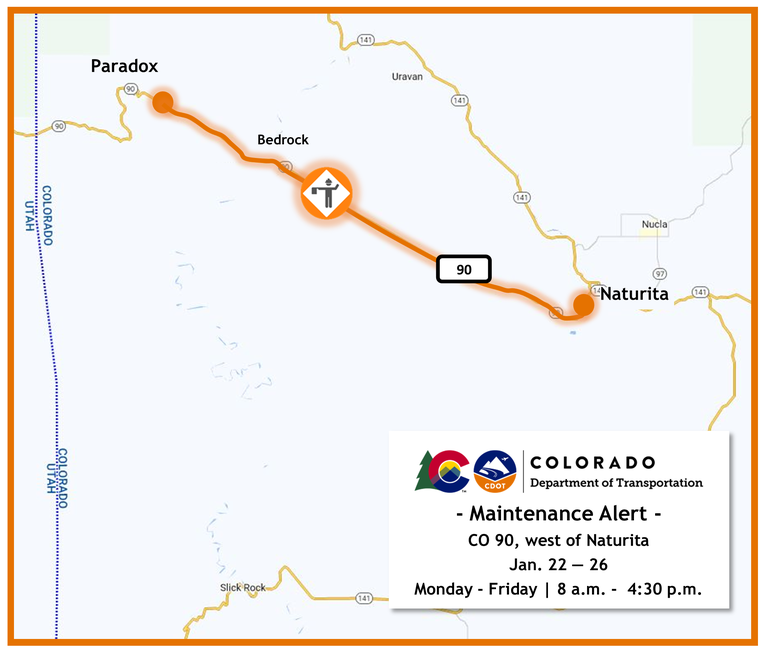 CO 90 Pothole Repair Map