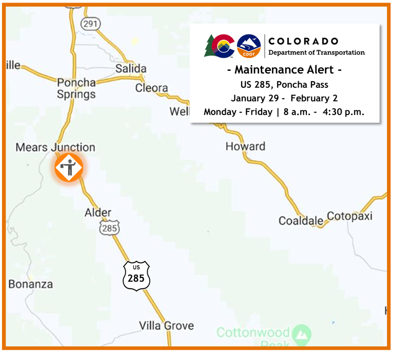 US 285 surface treatment map