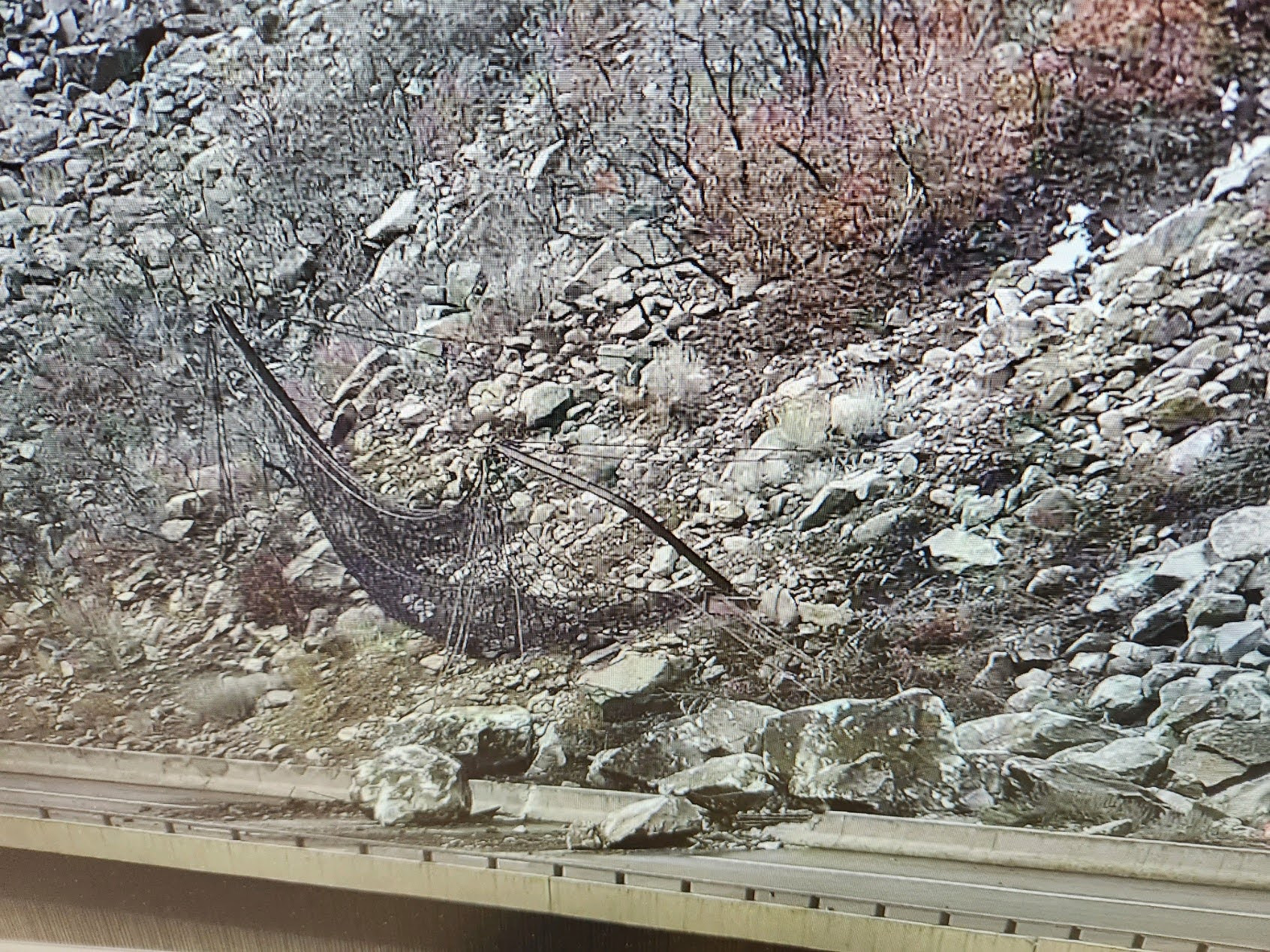Rockslide debris on the road on westbound I-70 Glenwood Canyon on 03072024.jpg detail image