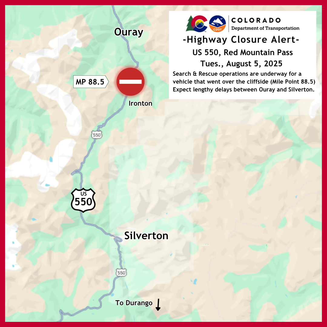 Highway Closure Alert Map US 550 Red Mountain Pass.png detail image