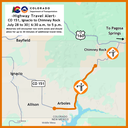 Highway maintenance map of CO 151 between Ignacio and Chimney Rock .png thumbnail image