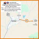 Highway Maintenance Map of US 160 east of Cortez 07292025.png thumbnail image