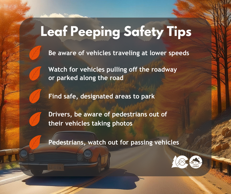 Leaf Peeping Safety Tips as described in this news release