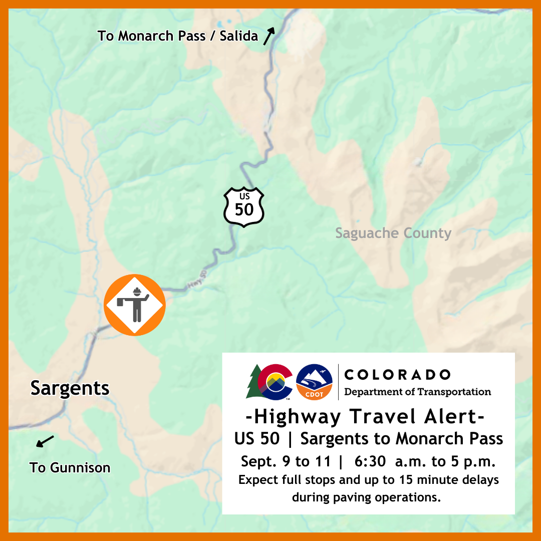 Map of US 50 Paving near Sargents.png detail image