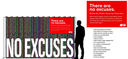 No Excuses campaign display made of seat belts.png thumbnail image