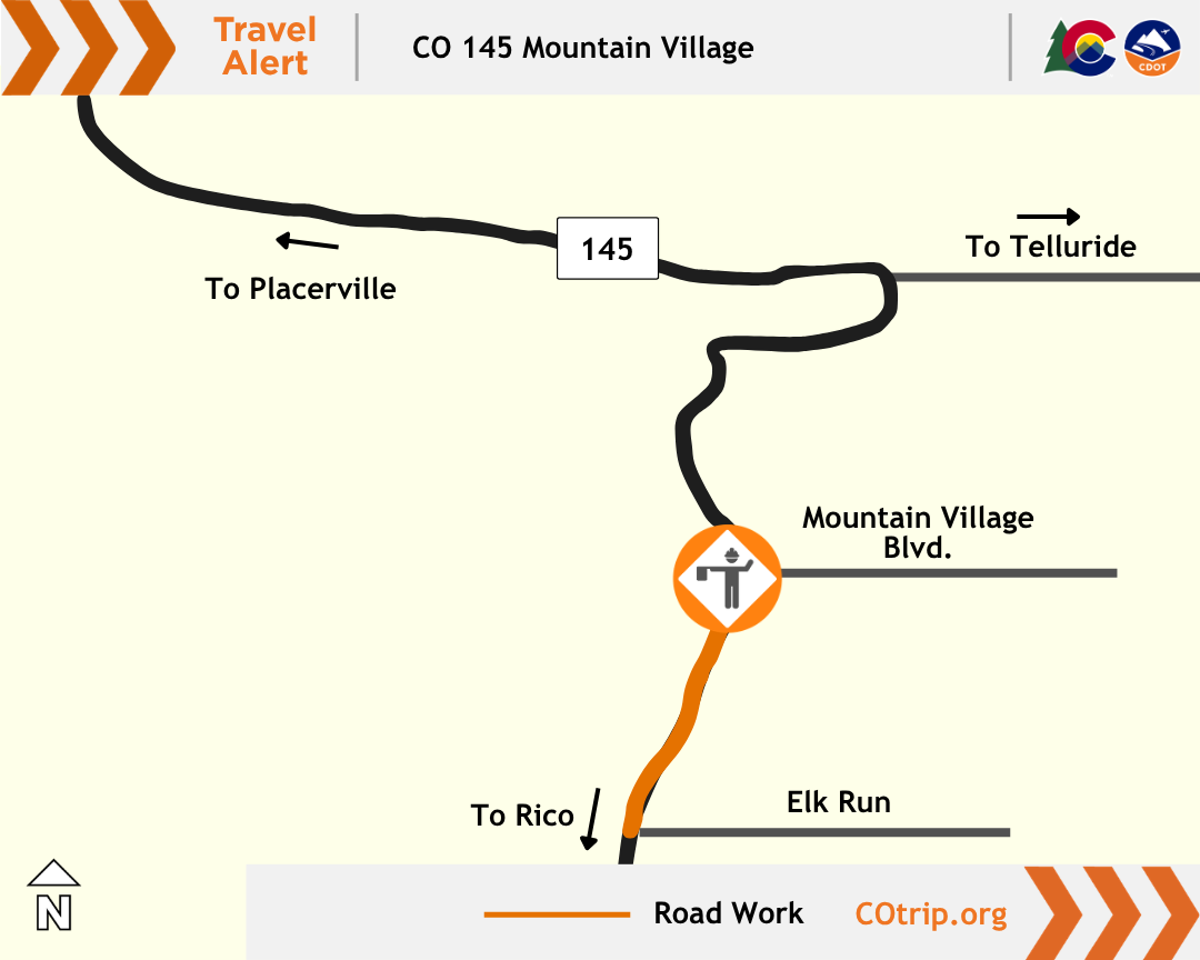 CO 145 Paving between Mountain Village and Elk Run Map.png detail image