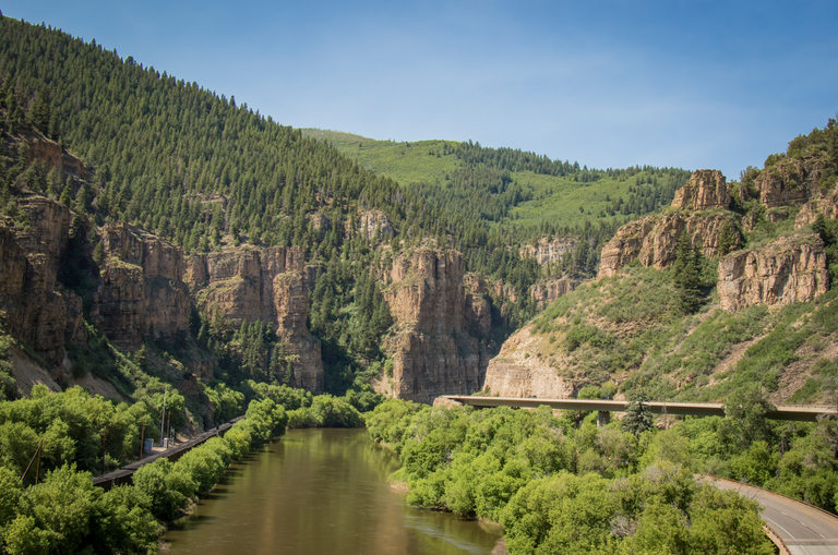 I-70 Mountain Corridor through Glenwood Canyon.