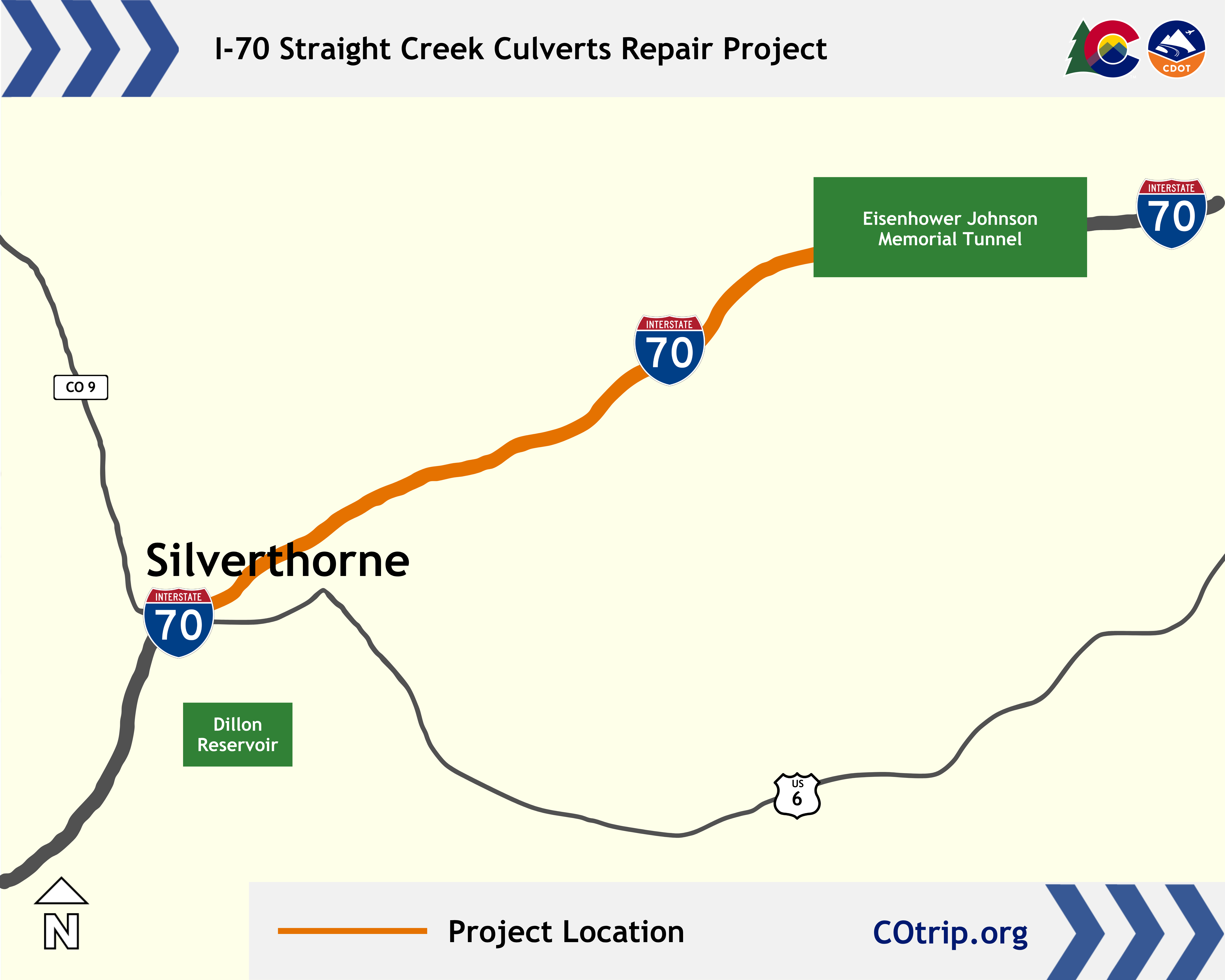 I-70 Straight Creek Culvert Repair project map.png detail image
