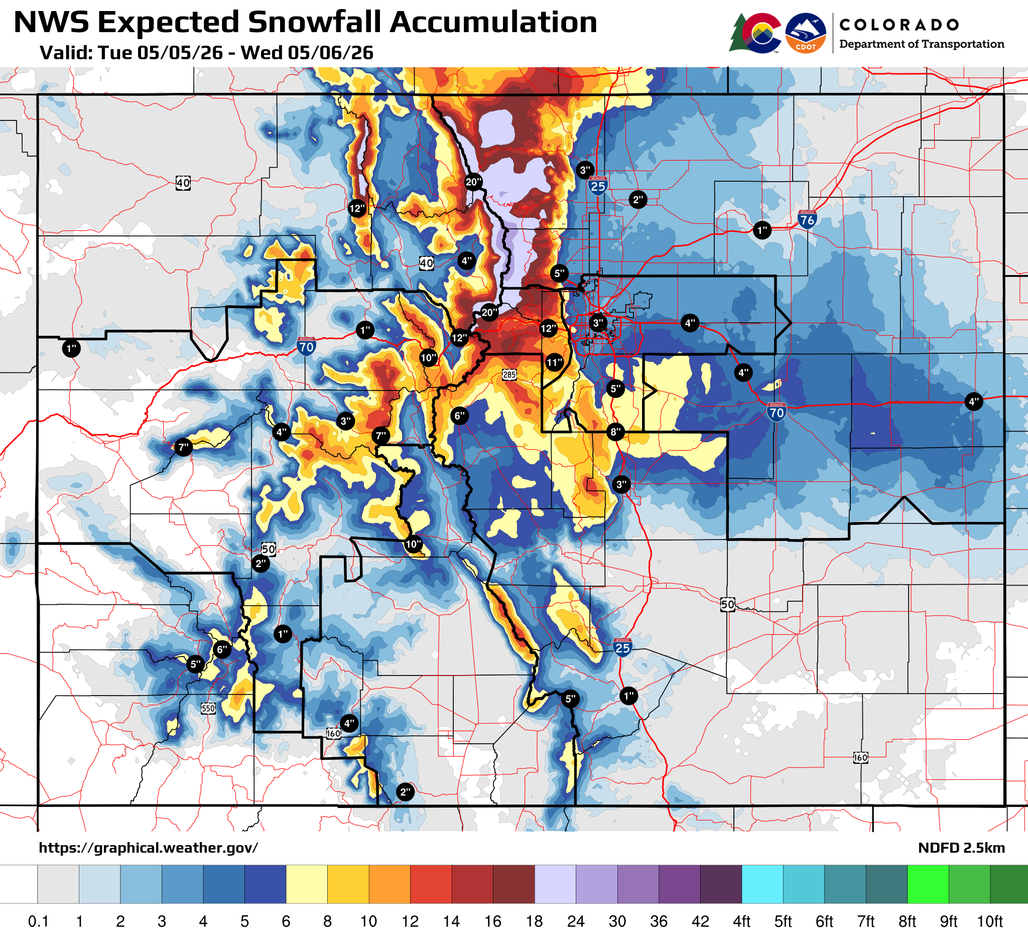 National Weather Service Snowfall Accumulation Map 05042026.png detail image