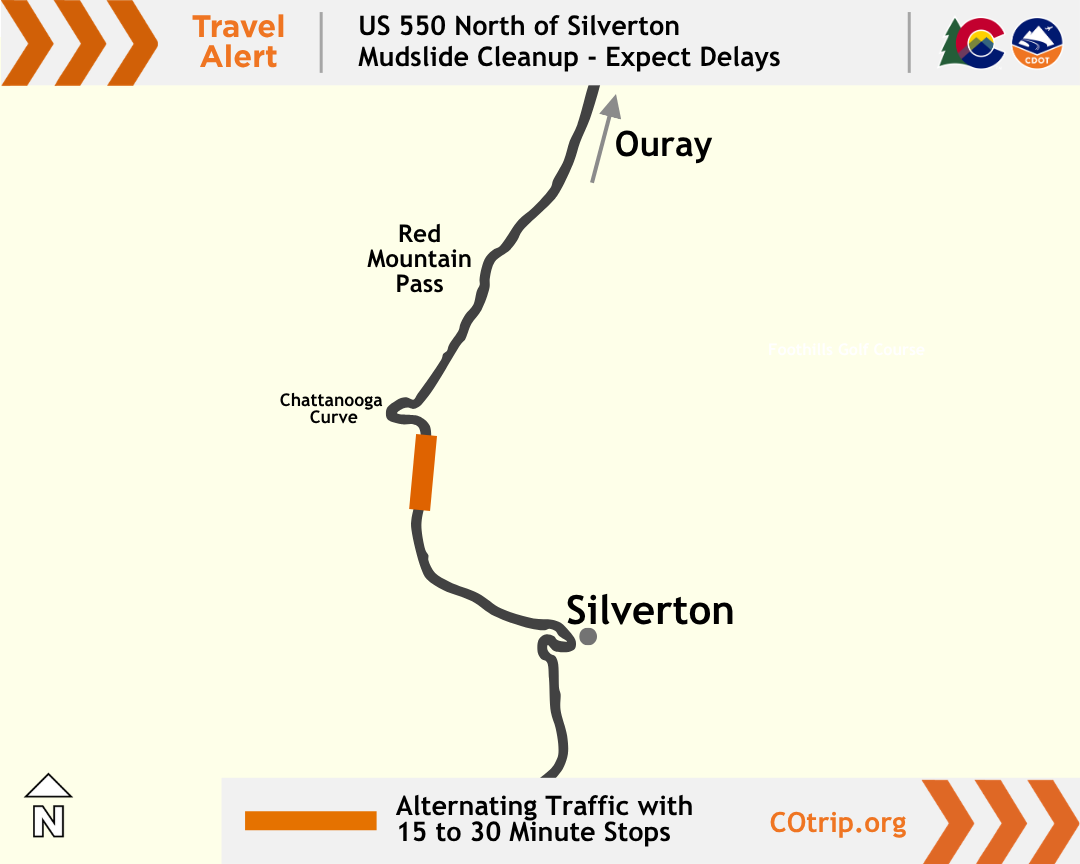 US 550 North of Silverton Mudslide Cleanup map.png detail image