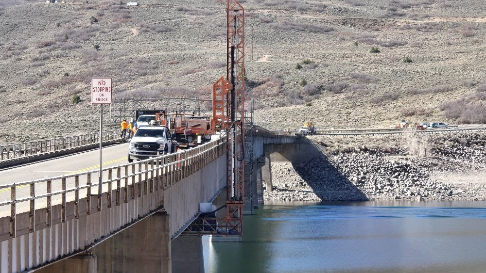Inspectors continue conducting work on the US 50 middle bridge over Blue Mesa Reservoir.jpg detail image