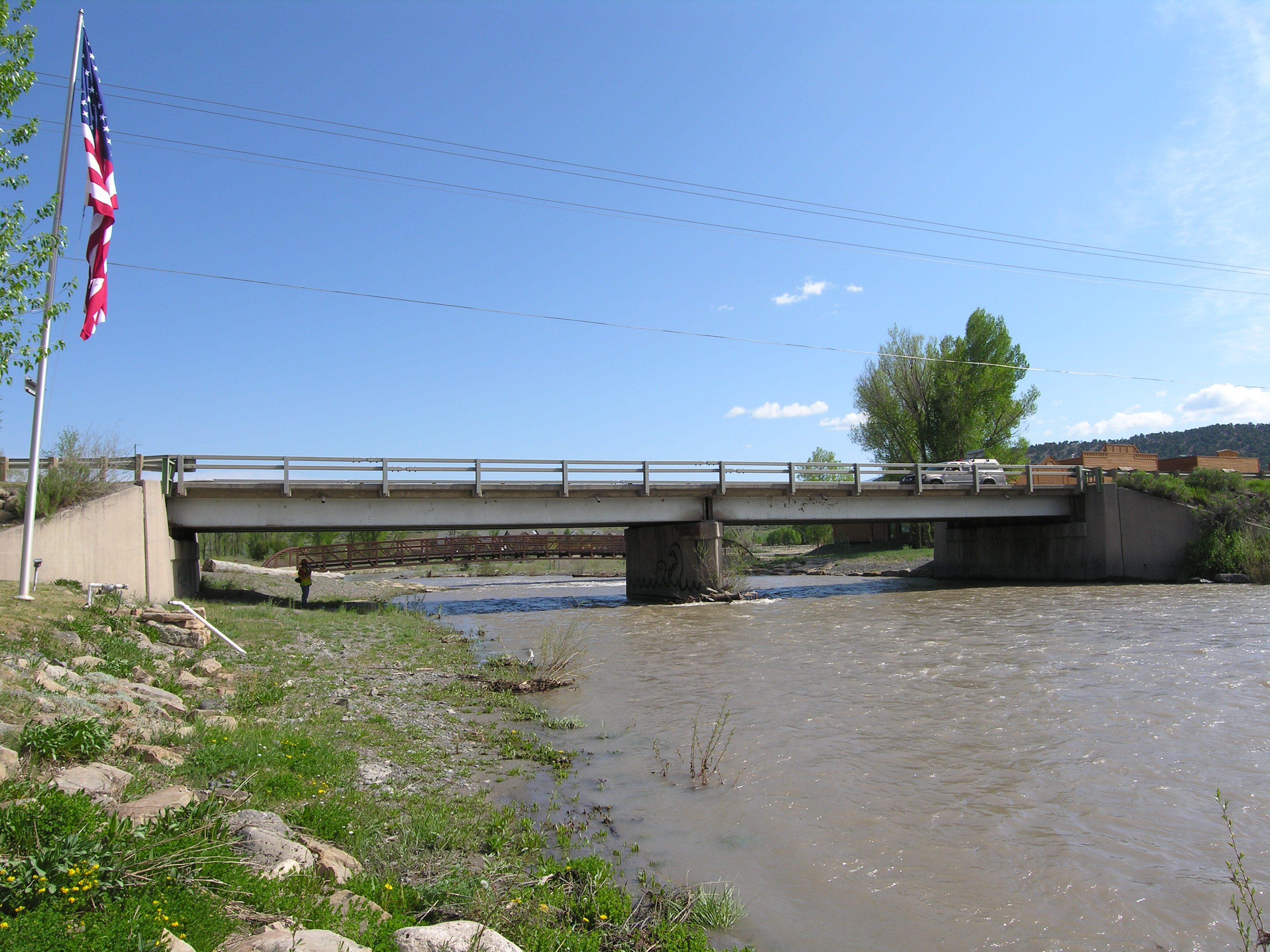 SH 62 over Uncompahgre River. Sherman Street in Ridgway detail image