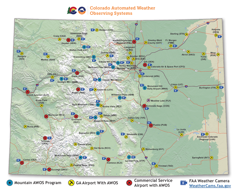 Colorado AWOS Map
