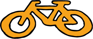 Orange bike detail image