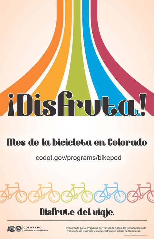 Mes de la bicicleta en Colorado - cartel digital