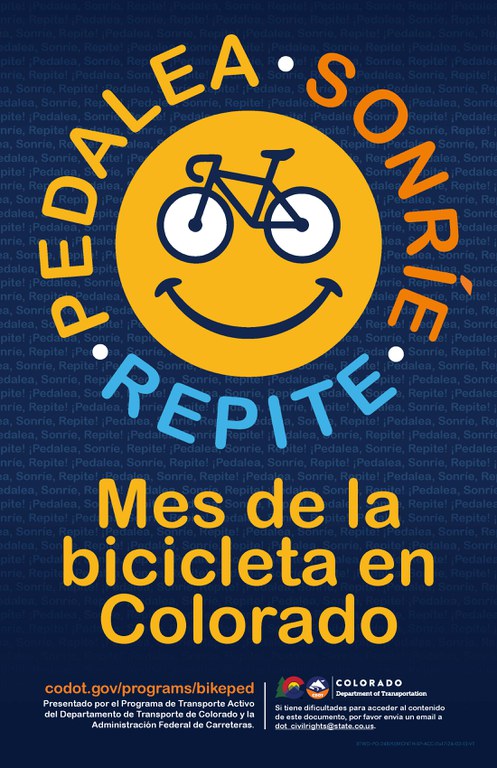 Mes de la bicicleta en Colorado - cartel digital
