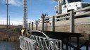 CDOT bridge inspectors using these snooper trucks to inspect and work on the underside of bridges when there is no roadway underneath or the roadway is to busy to close. thumbnail image