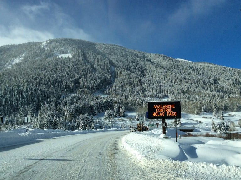 Avalanche operations Molas Pass