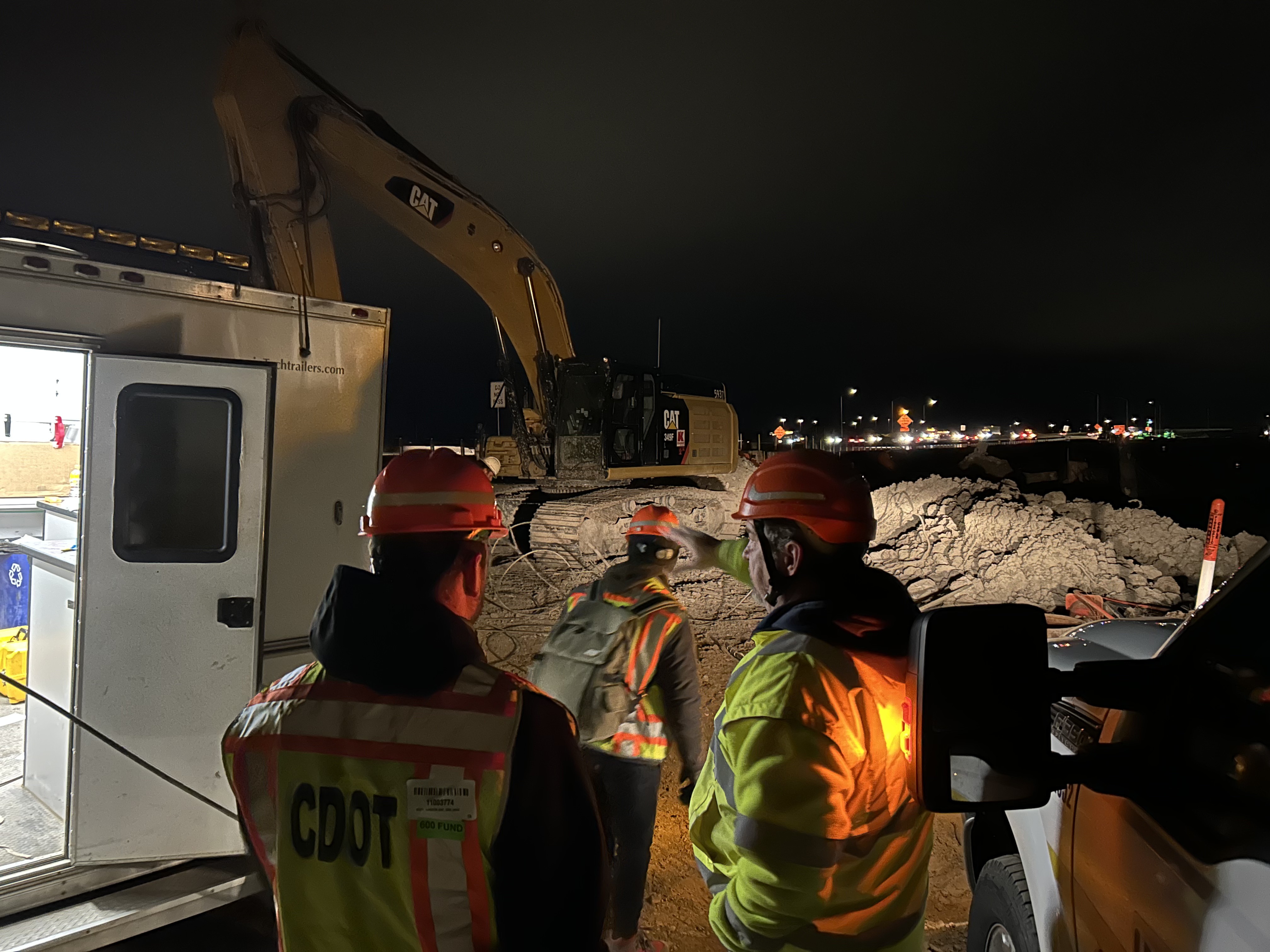 Fiber operations crew working to move fiber infrastructure in preparation for a bridge widening project.jpeg detail image