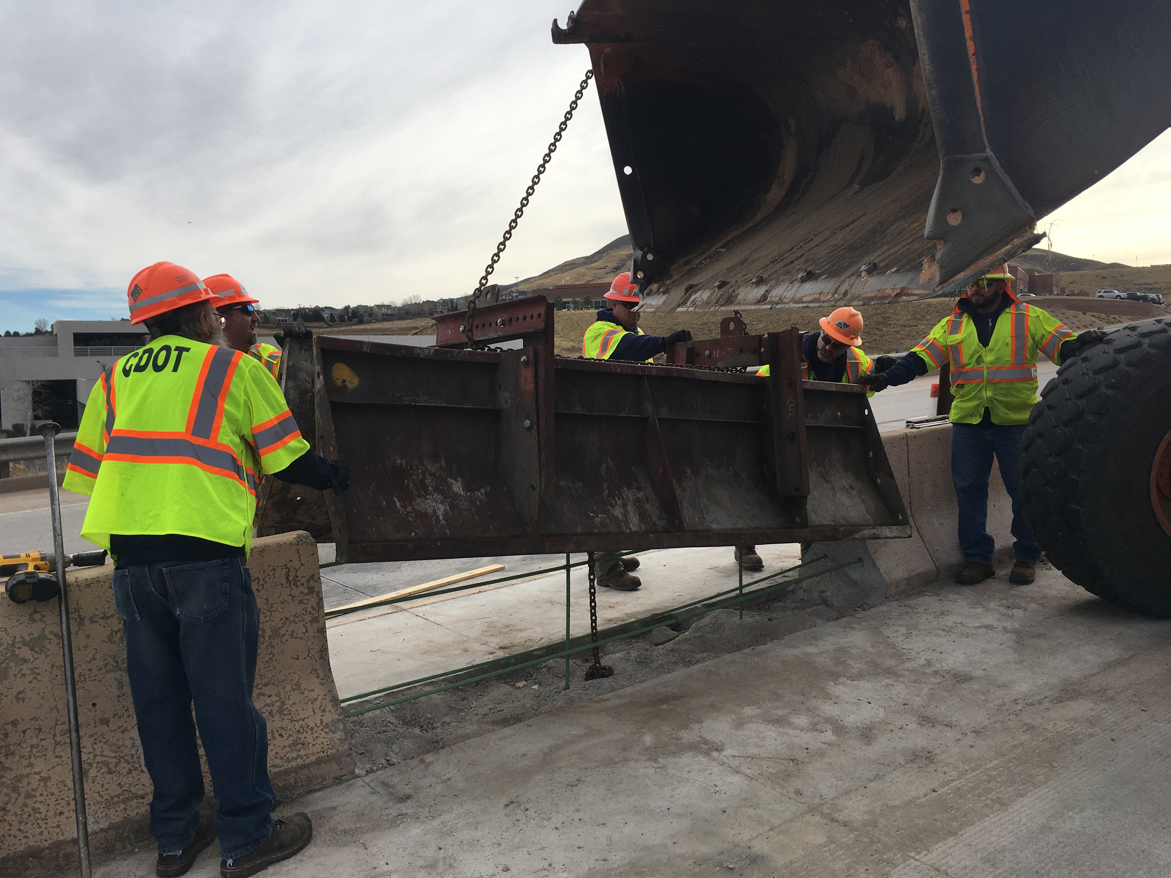 Installation of a barrier.JPG detail image