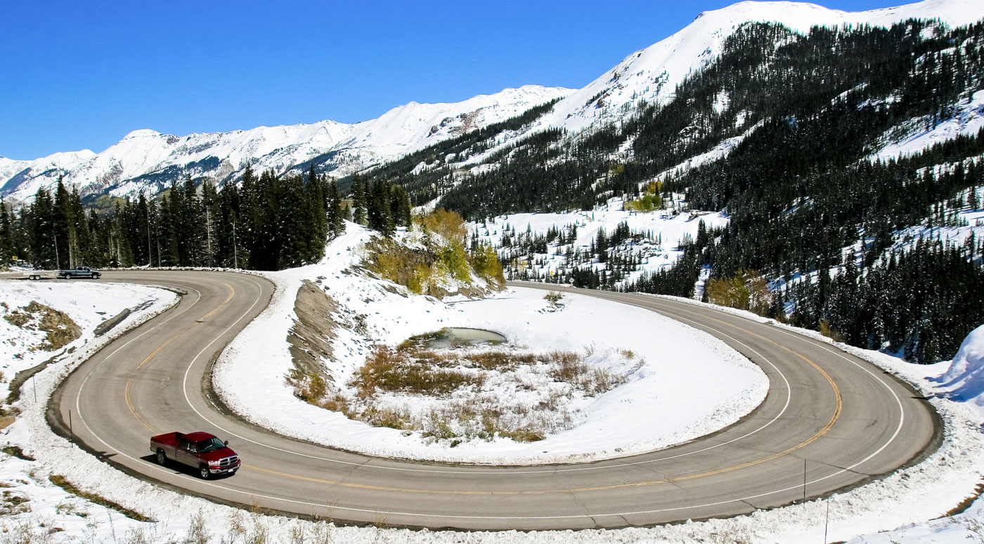 Passenger Truck Driving on San Juan Scenic Byway.jpg detail image