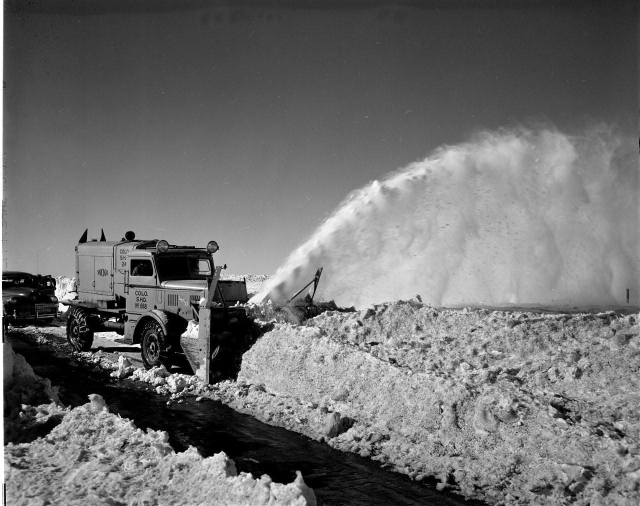 State Highway Department snowplow, 1949 detail image