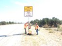 CDOT crews install the first Wildlife Zone signs on US 24, north of Buena Vista. thumbnail image