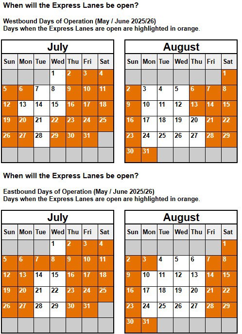 Mountain Express Lane Opening Hours/Days Mountain Express Lane Opening Hours/Days