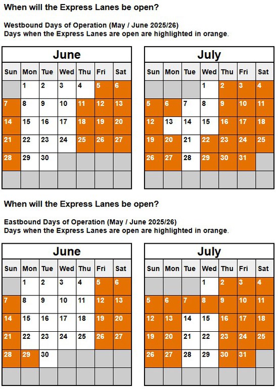 Mountain Express Lane Opening Hours/Days Mountain Express Lane Opening Hours/Days