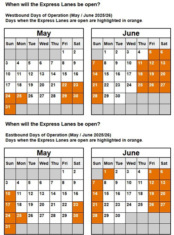 Mountain Express Lane Opening Hours/Days Mountain Express Lane Opening Hours/Days
