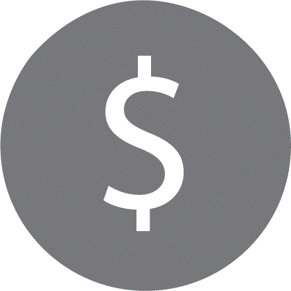 Circle with dollar sign in the middle 