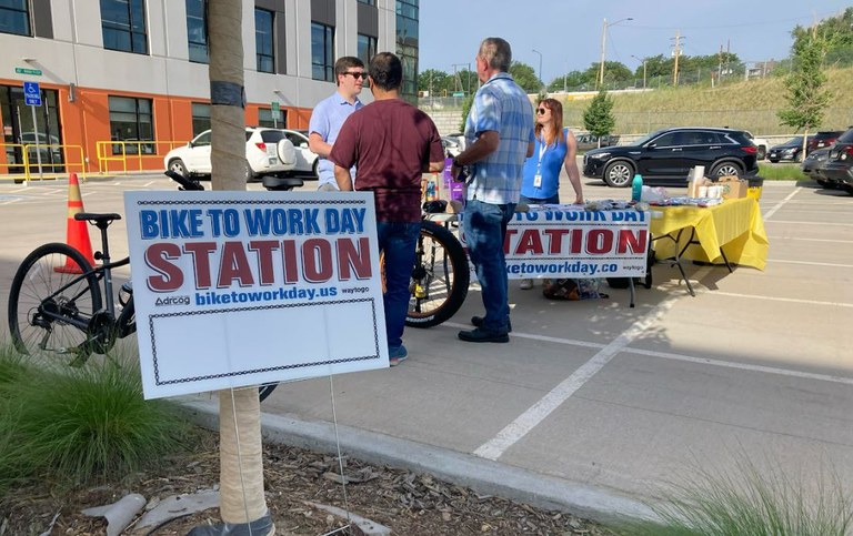 CDOT 2022 Bike to Work Day, bike to work station.