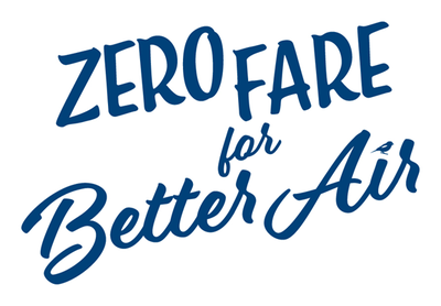 Zero Fair for Better Air logo Zero Fair for Better Air, RTDs free transit in August 2022 logo