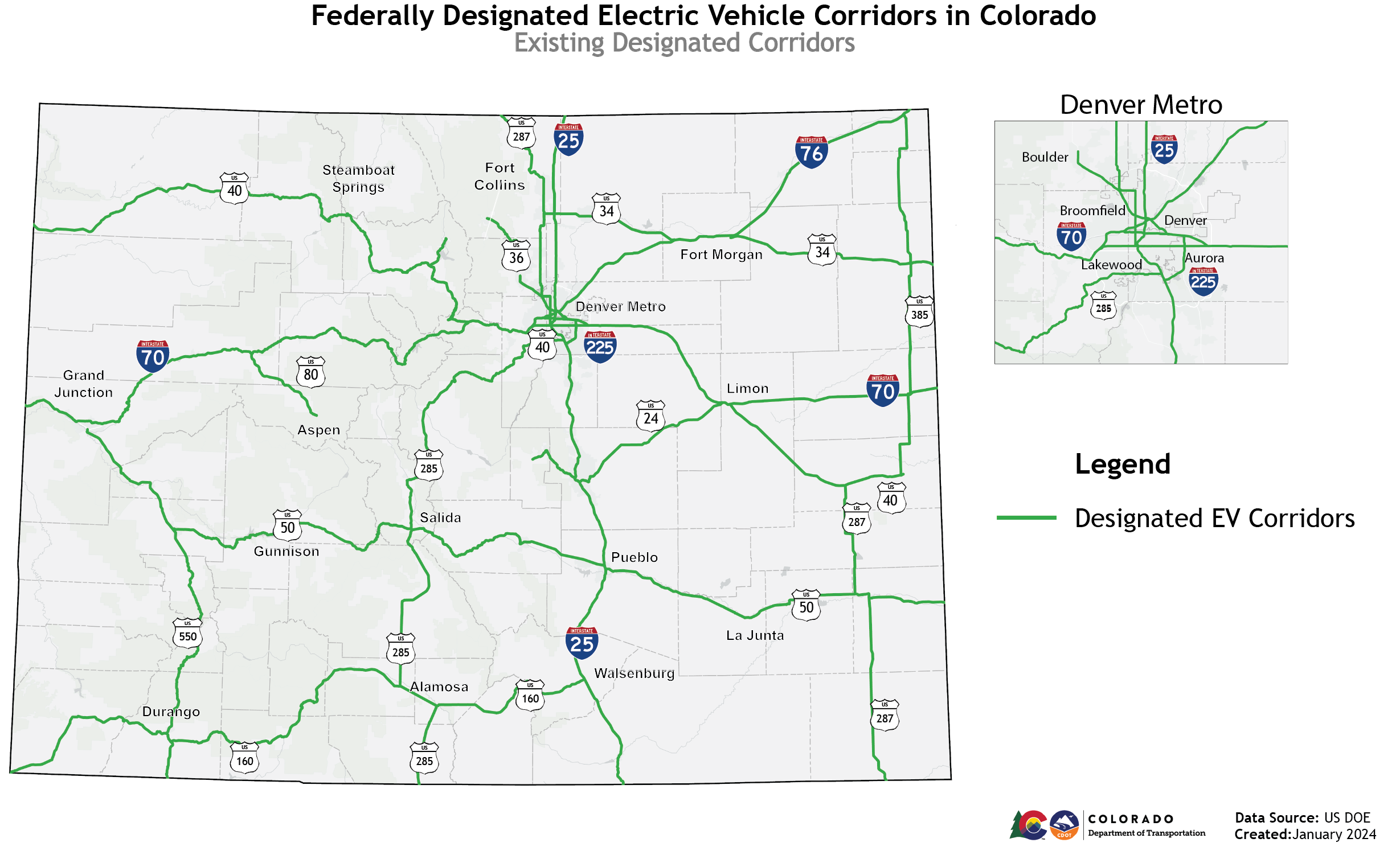 FederallyDesignatedEVCorridors With Denver Metro Pullout 2024.png detail image