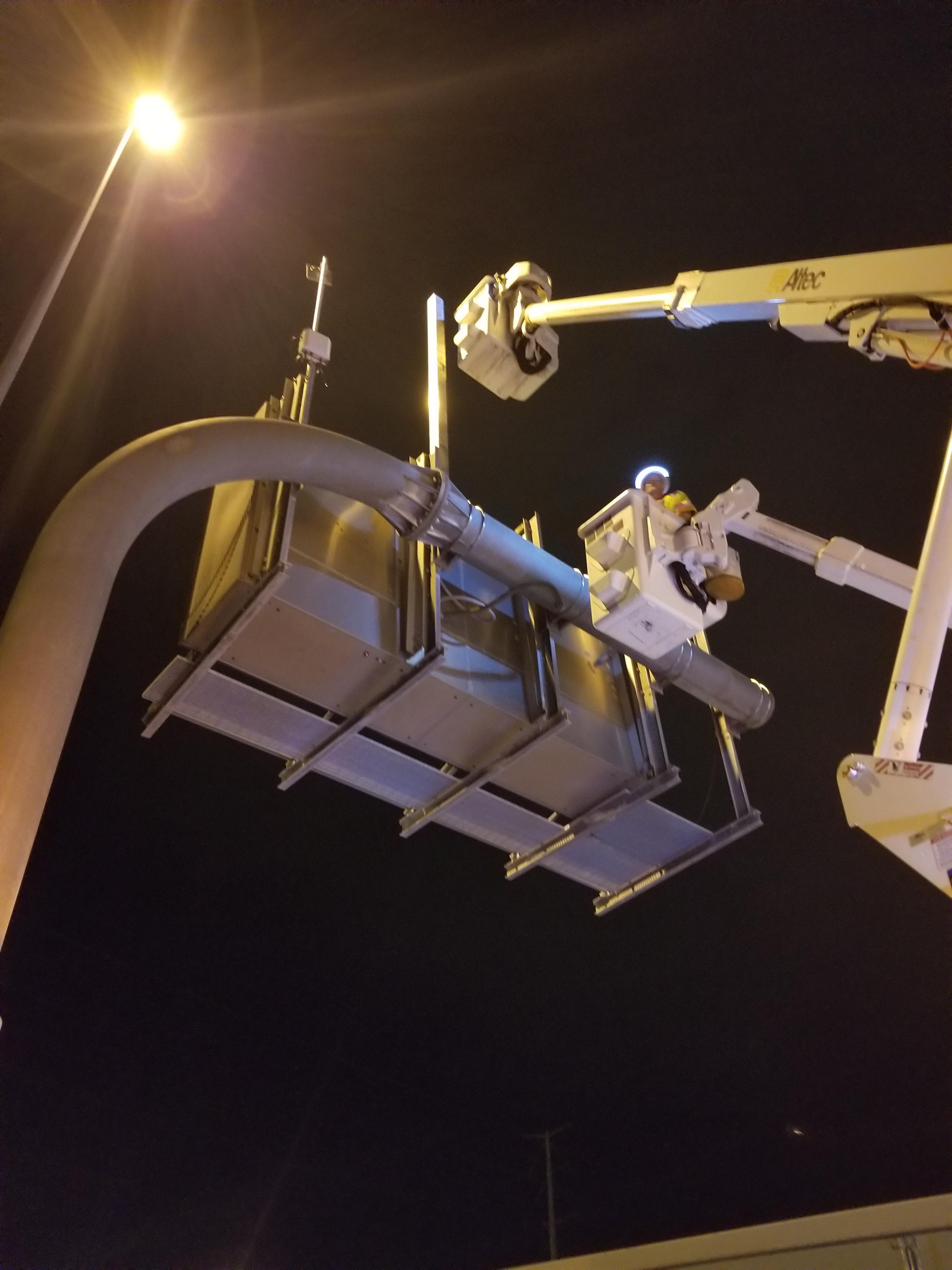 VMS work being done at night.jpg detail image