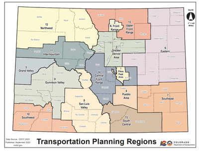 Map of Transportation Planning Regions