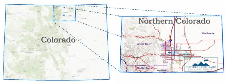 Northern Colorado Regional Airport (FNL) Location 