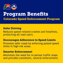 Three benefits of automated speed enforcement include: (1) Safer Driving: Reduces speed-related crashes and fatalities; (2) Encourages Adherence to Speed Limits: Promotes safer roads by enforcing posted speed limits in high-risk areas; (3) Smarter Enforcement: Minimizes the need for in-person traffic stops and provides consistent, neutral enforcement. thumbnail image
