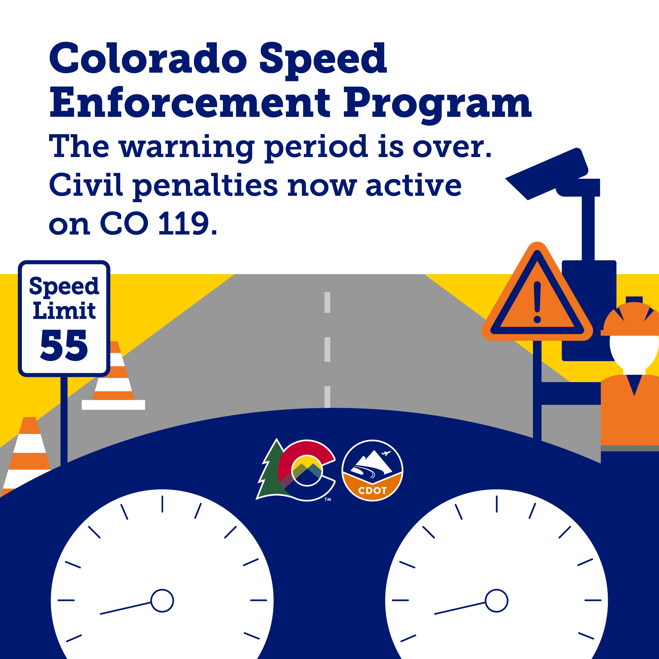 Speed | Warning period is over. Civil Penalties Now Active on CO 119.jpg detail image