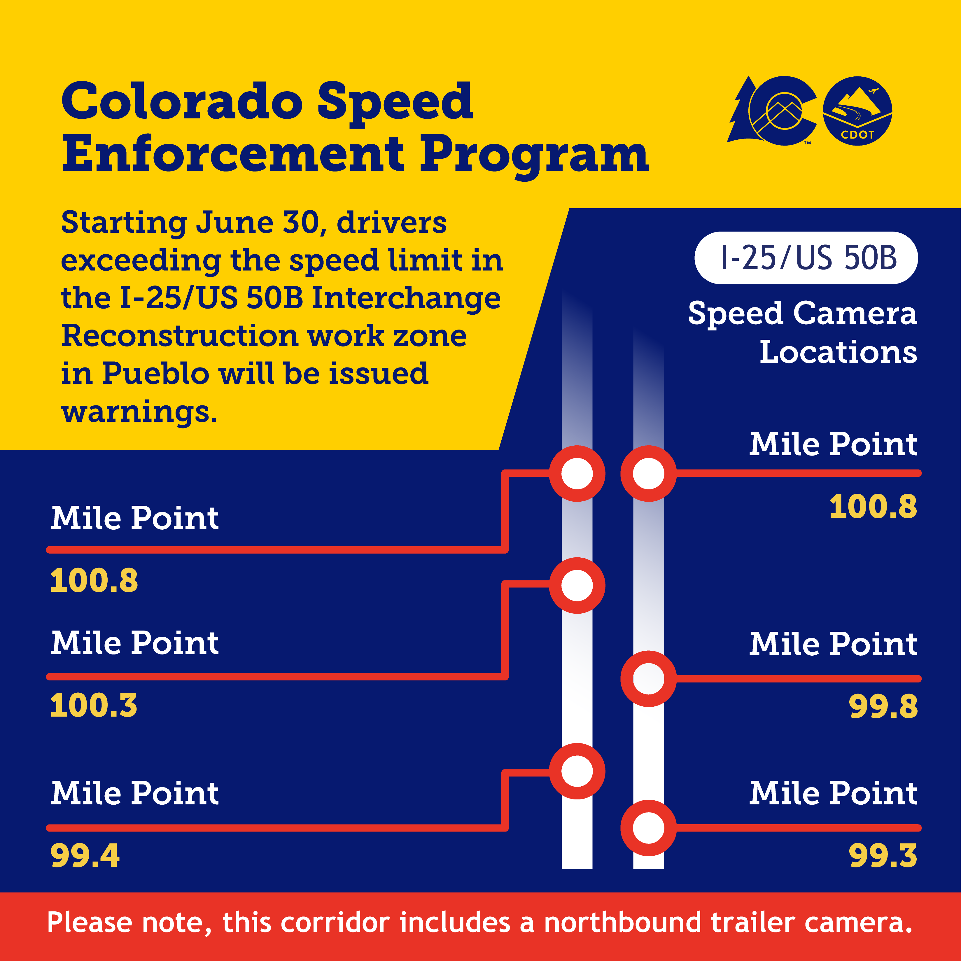 Speed Enforcement Program| I-25/US 50B in Pueblo Warnings Locations Map Updated.png detail image