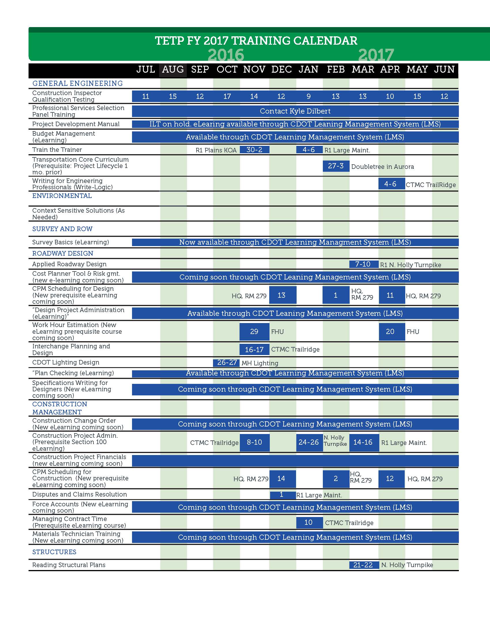 TETP Schedule 2016 2017 detail image