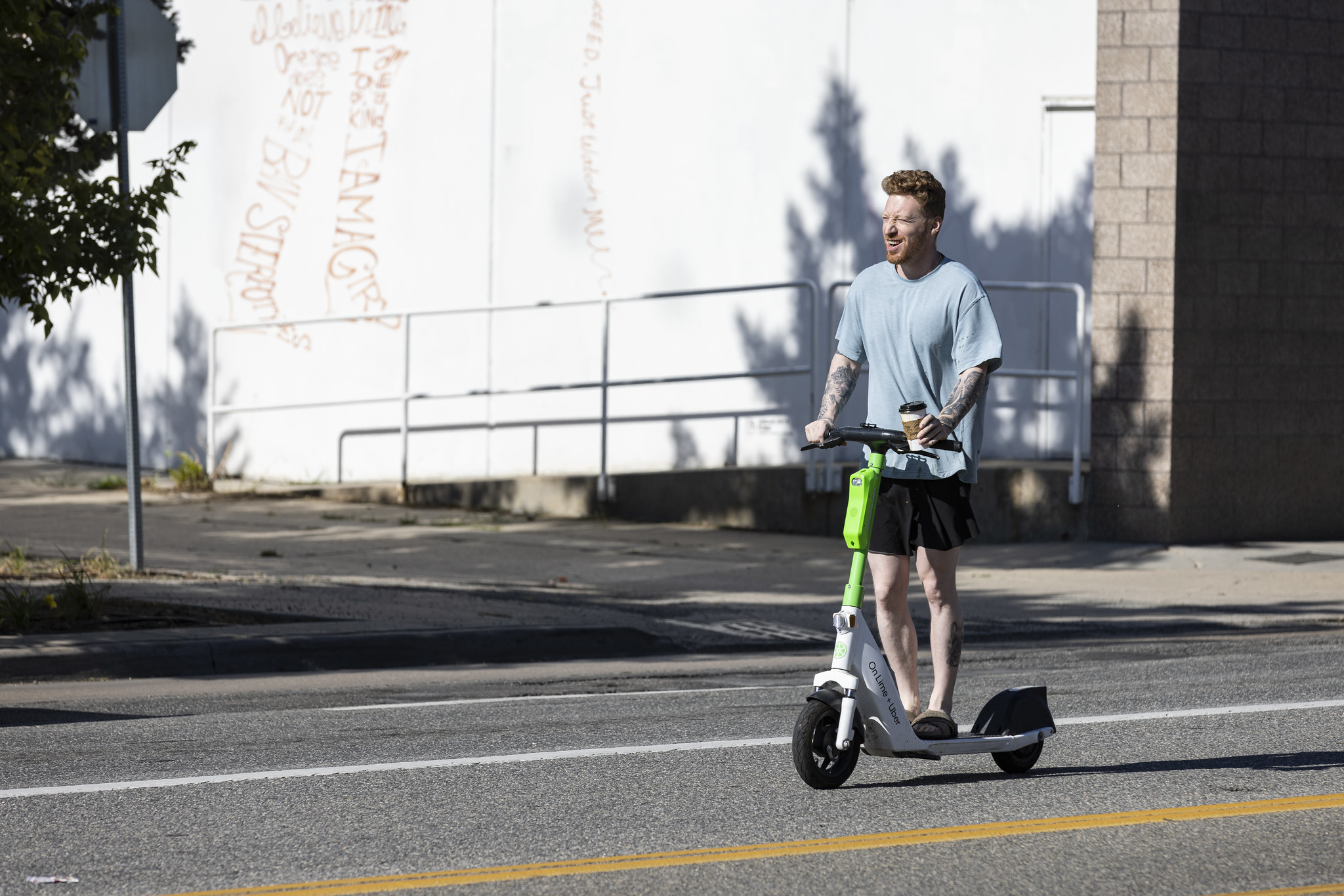Scooters with green rear brake and text reads "S1 to Start"