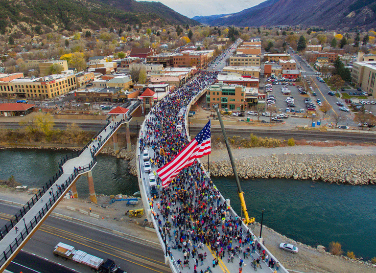 Grand Avenue Bridge ribbon-cutting ceremony in Glenwood Springs