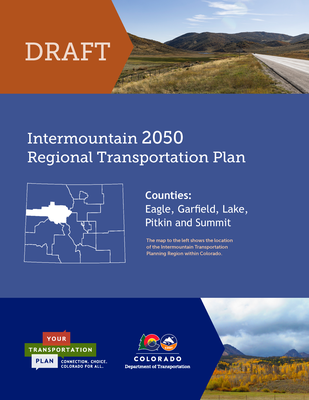 Intermountain 2050 Regional Transportation Plan Cover, Draft