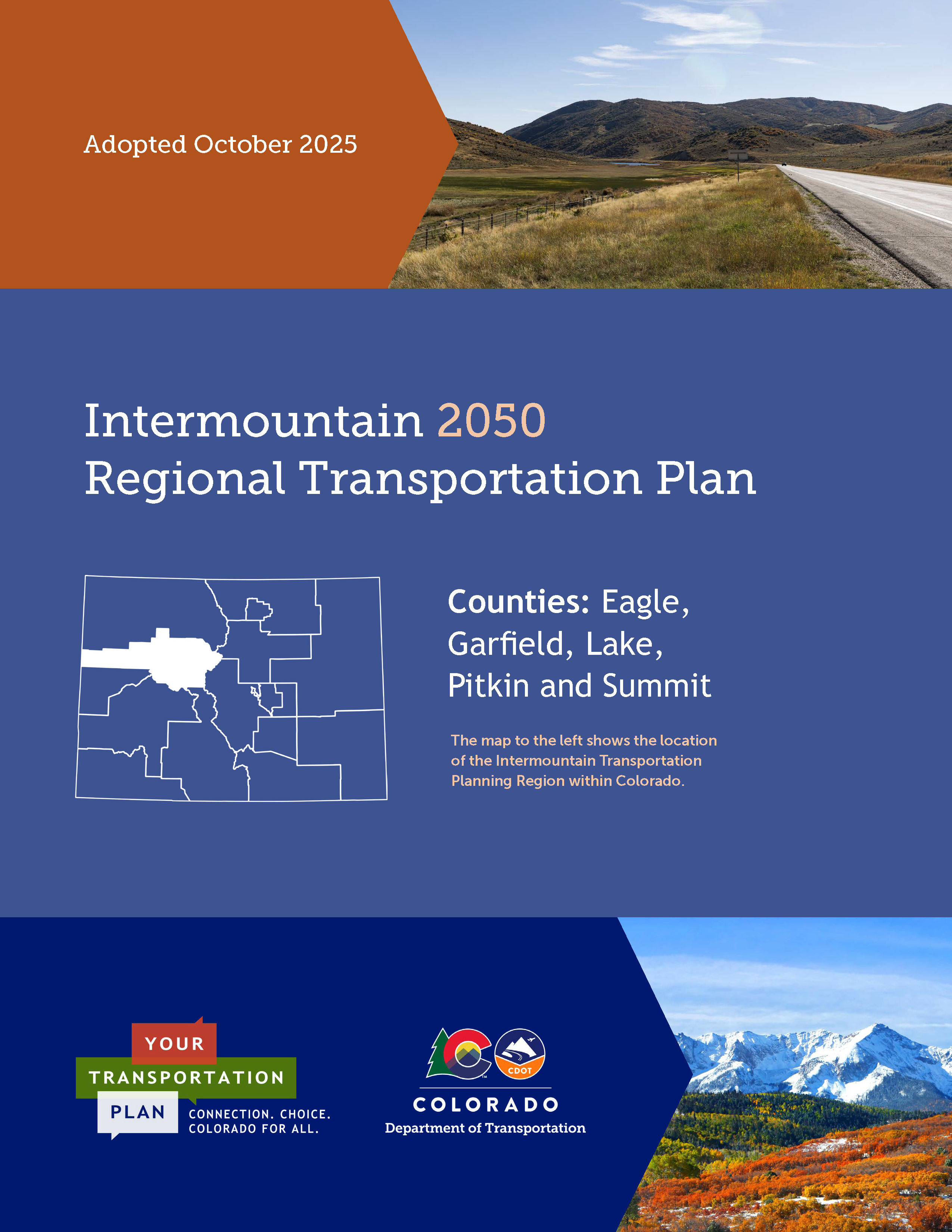 2050 Intermountain Regional Transportation Plan Cover detail image