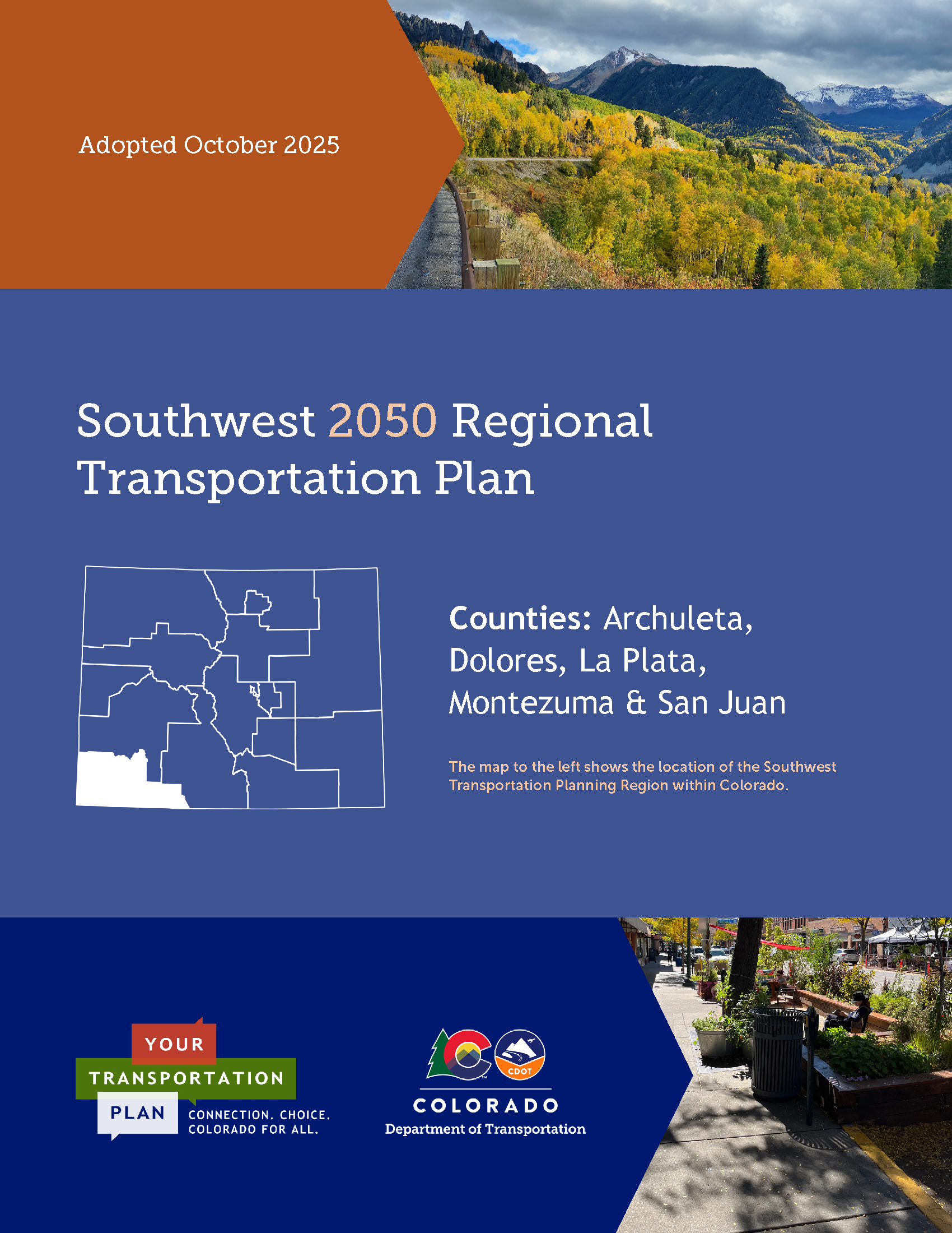 2050 Southwest Regional Transportation Plan Cover detail image