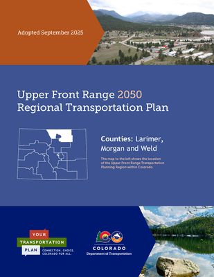 Upper Front Range Regional Transportation Plan 2050 Cover