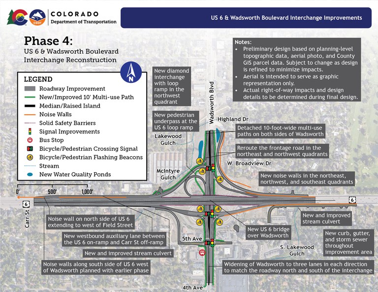 US 6 & Wadsworth Project - Phase 4 Graphic