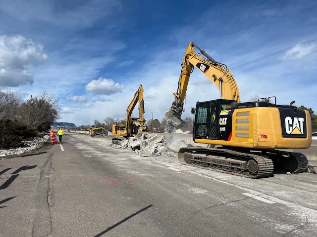 Crews removingbarrierandasphalt along FrontageRd US6Wads ToddFreeman.jpg detail image